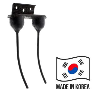 Curved Rubber Mounted Double Tooth for Massey Ferguson, Vermeer. Pack of 5