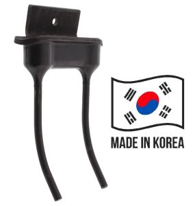 Curved Rubber Mounted Tooth 10" length for Vermeer. Pack of 5