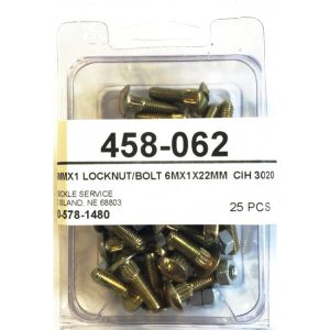 M6 x 22mm Nut & Bolt CaseIH 3000 series, NH Pk of 25