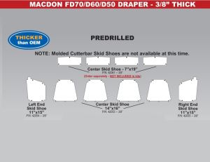 Poly Skid Shoe Set for CaseIH, Macdon, New Holland