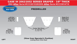CaseIH 2062 Macdon 974 New Holland 84C Poly Skid Shoe Set